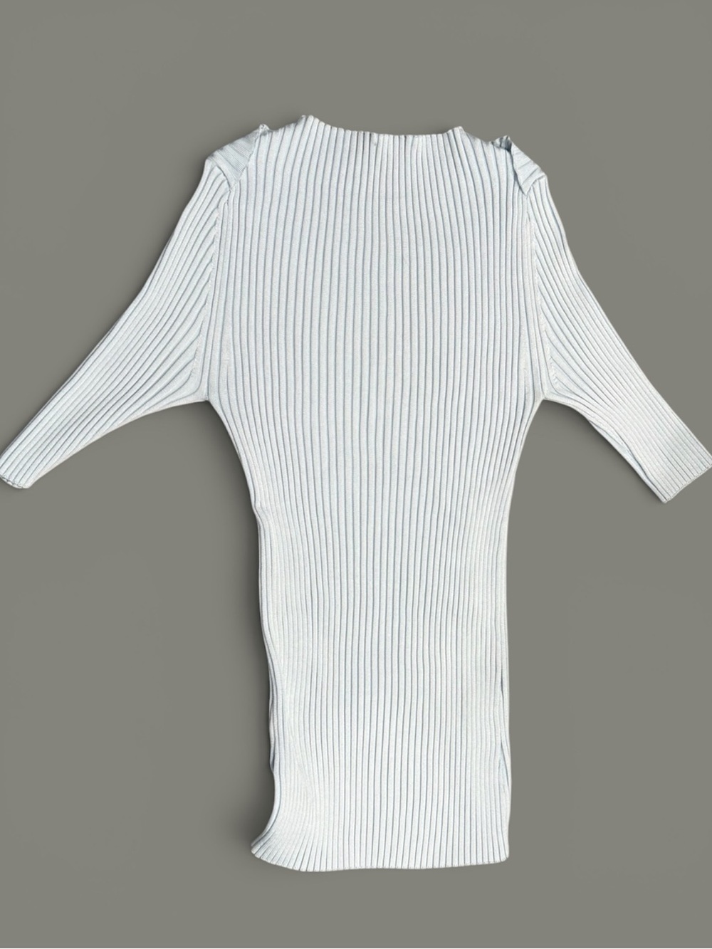 Proenza Schouler Elegant Ribbed Light Blue Women’s Sweater - Picture 2 of 7